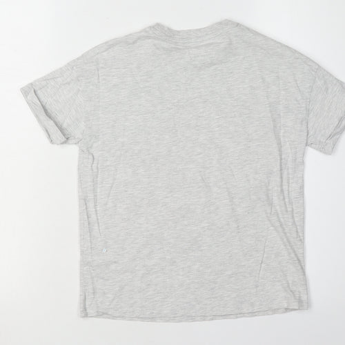 Marks and Spencer Girls Grey Graphic T-Shirt 8-9 Years