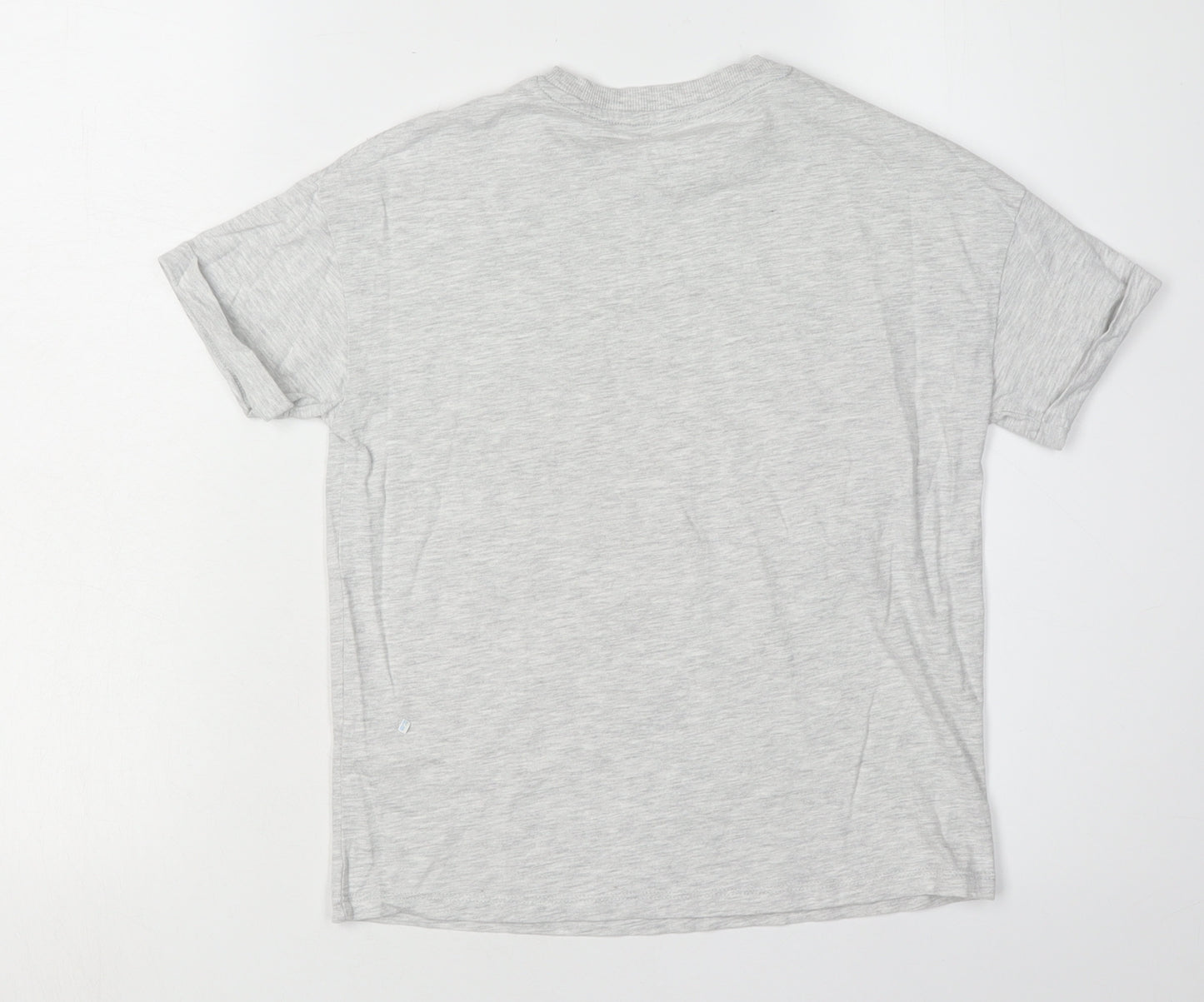 Marks and Spencer Girls Grey Graphic T-Shirt 8-9 Years
