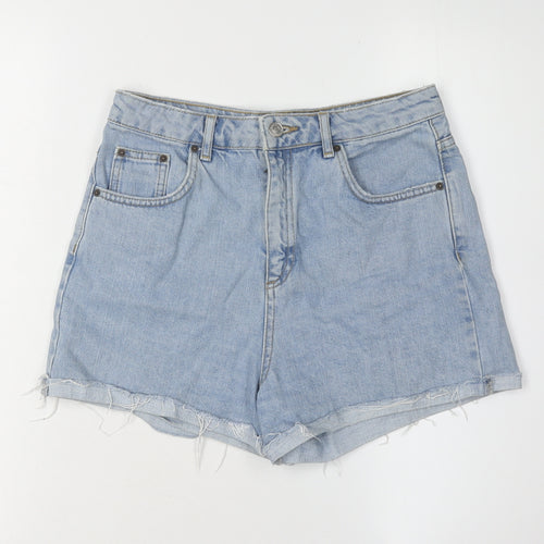 Topshop Women’s Blue Denim Cut-Off Shorts UK 10