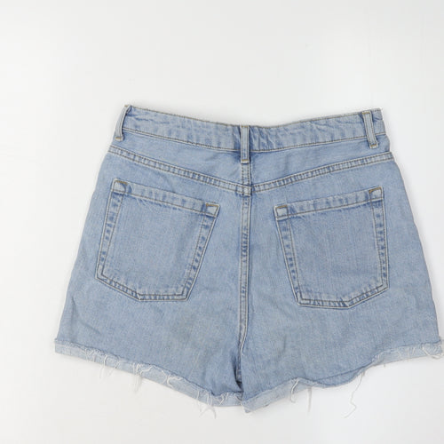 Topshop Women’s Blue Denim Cut-Off Shorts UK 10