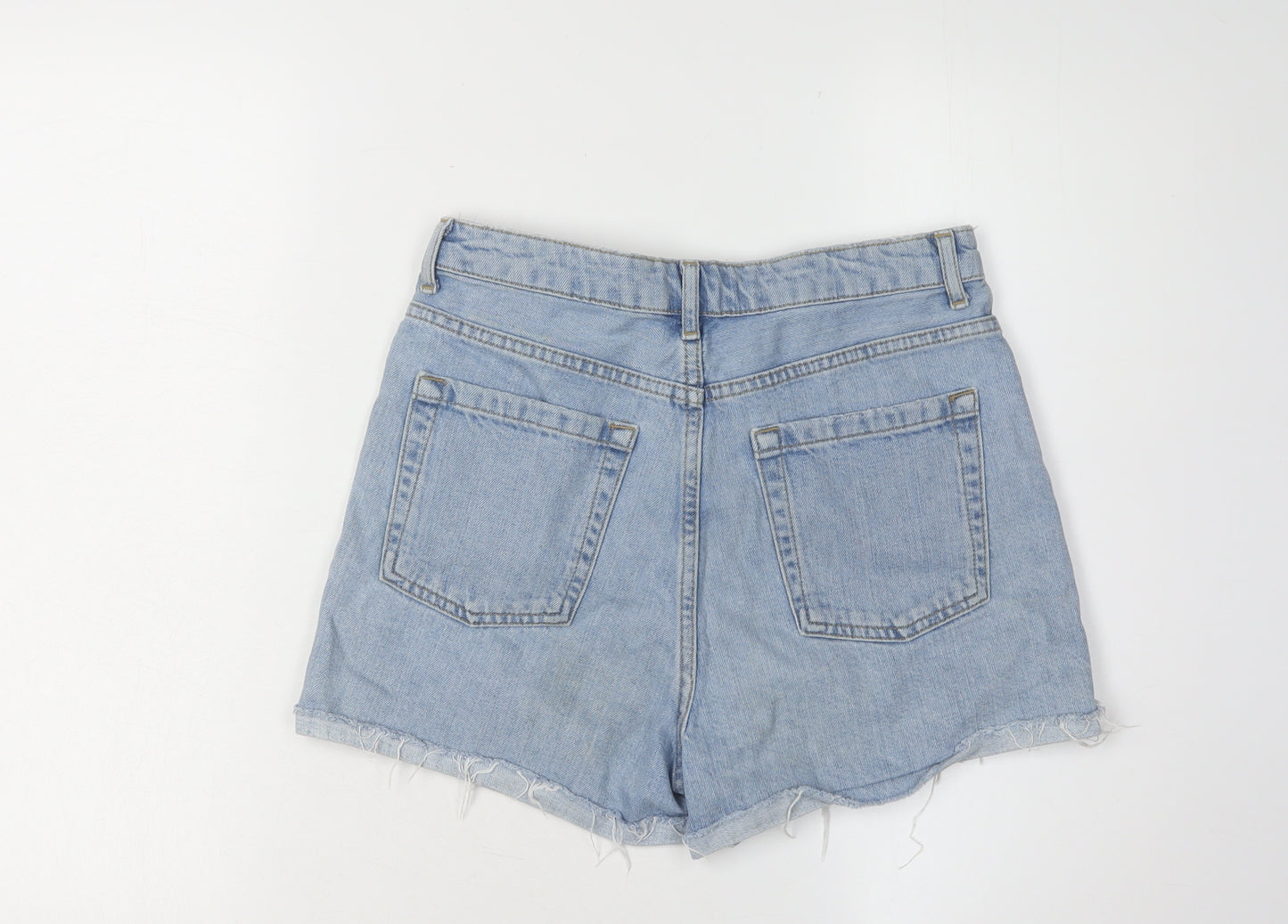 Topshop Women’s Blue Denim Cut-Off Shorts UK 10