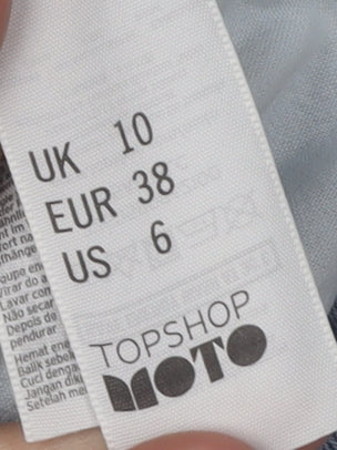 Topshop Women’s Blue Denim Cut-Off Shorts UK 10