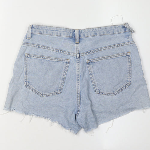 Topshop Women's Blue Denim Cut-Off Shorts Size 10