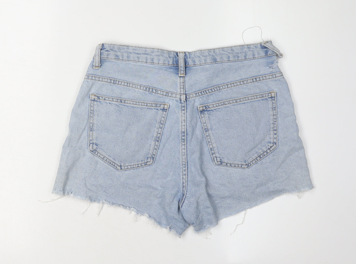 Topshop Women's Blue Denim Cut-Off Shorts Size 10