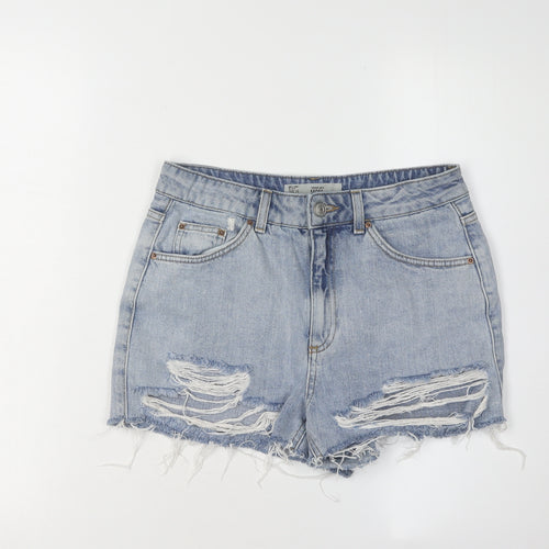 Topshop Women's Blue Cut-Off Denim Shorts Size 10