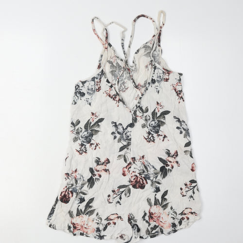 Women's Multicoloured Floral Playsuit, Size 12, Viscose
