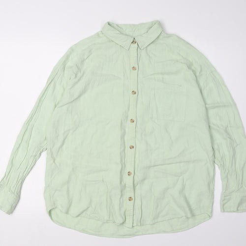 Hollister Women's Green Small Button-Up Shirt