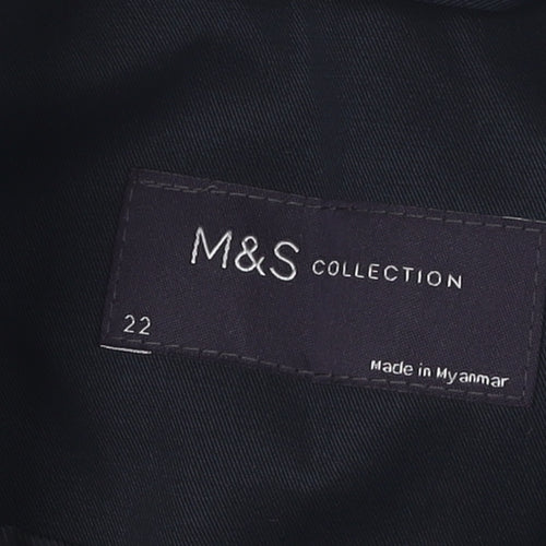 Marks and Spencer Women's Blue Trench Coat Size 22