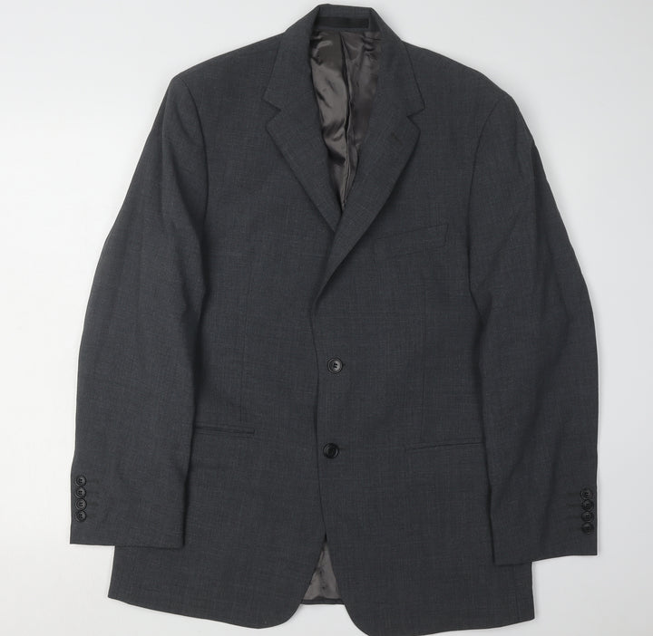 Marks and Spencer Men's Grey Wool Blend Blazer Jacket 40R