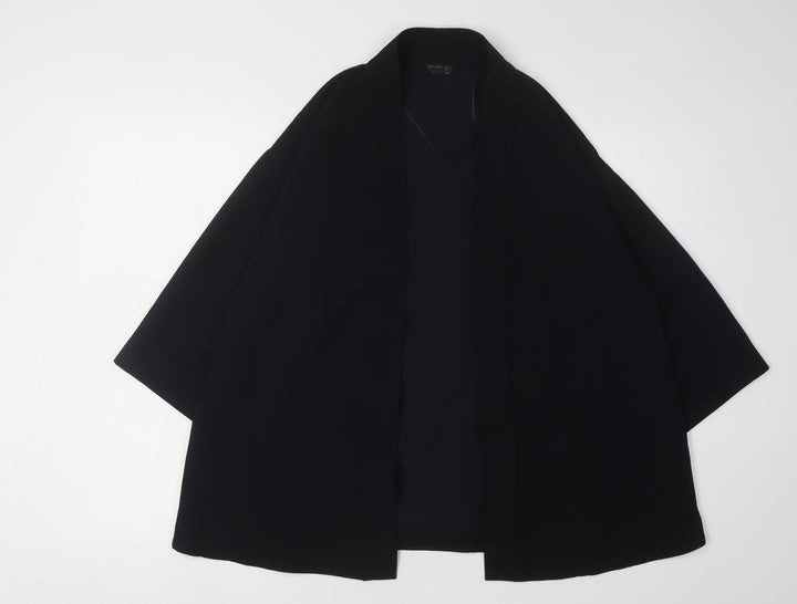 Topshop Women's Black Jacket Size 8 Polyester