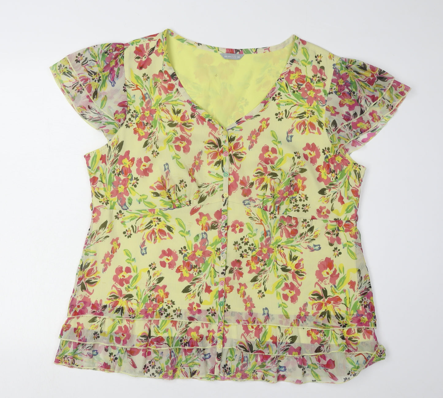 Per Una Floral Blouse, Women's, Multicoloured, Size 20