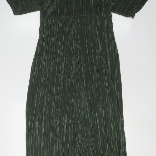 ASOS Women's Green Pleated Jumpsuit, Size 8