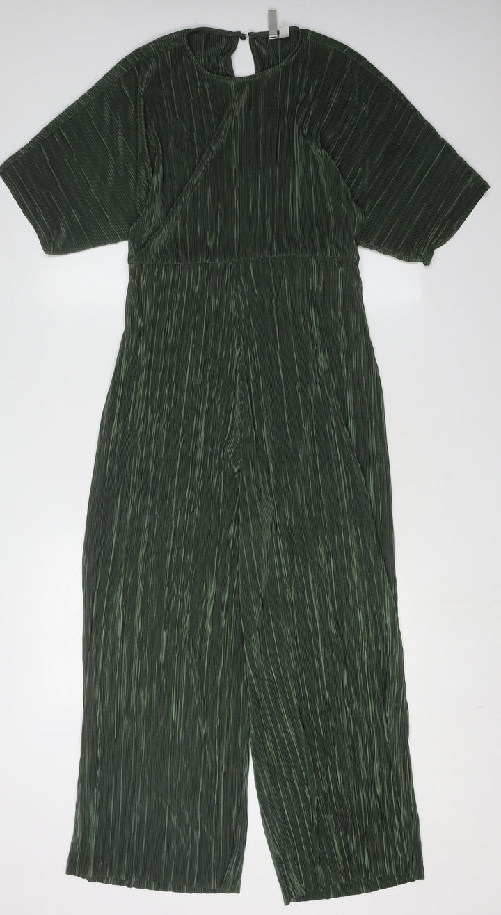 ASOS Women's Green Pleated Jumpsuit, Size 8