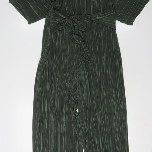 ASOS Women's Green Pleated Jumpsuit, Size 8