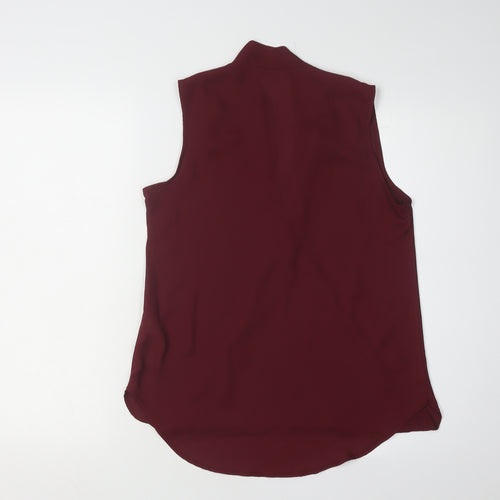 New Look Women's Red Wrap Blouse Size 10