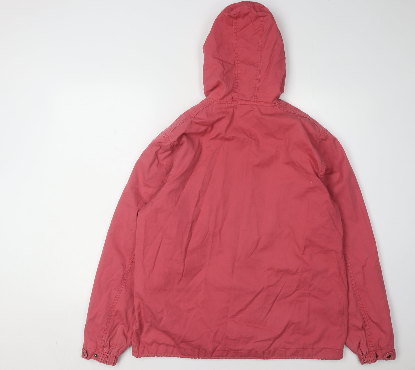 Cotton Traders Men's Red Hooded Windbreaker Jacket M