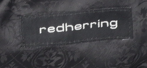 Red Herring Men's Black Blazer Jacket, Size 40 Short