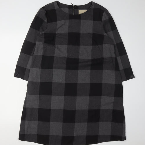 Phase Eight Women's Black Check Shift Dress UK 14