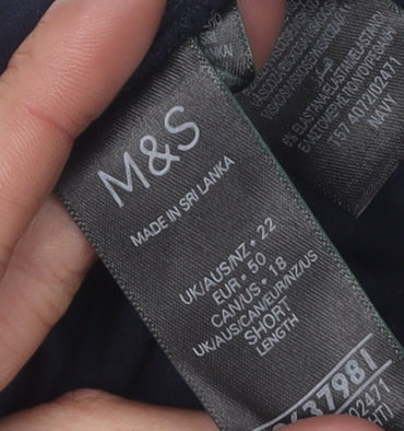 Marks and Spencer Women's Black Cropped Trousers Size 22