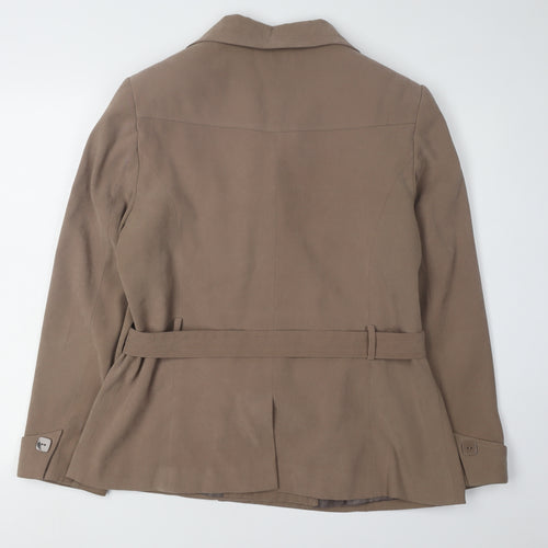 Classics Women's Brown Mid-Length Twill Jacket Size 12