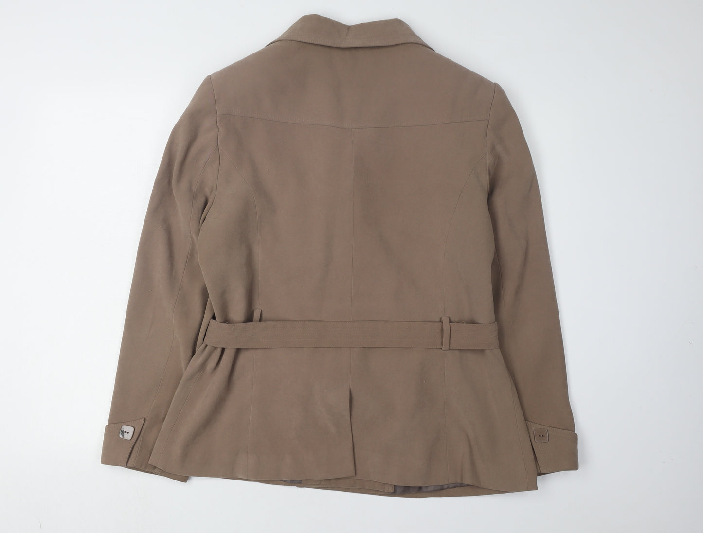 Classics Women's Brown Mid-Length Twill Jacket Size 12