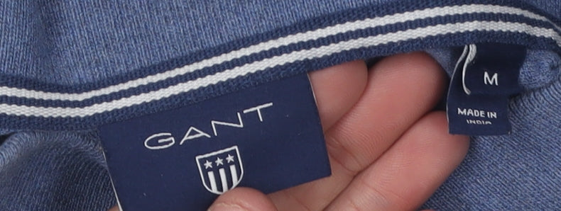 Gant Men's Blue Polo M Collared Logo Casual