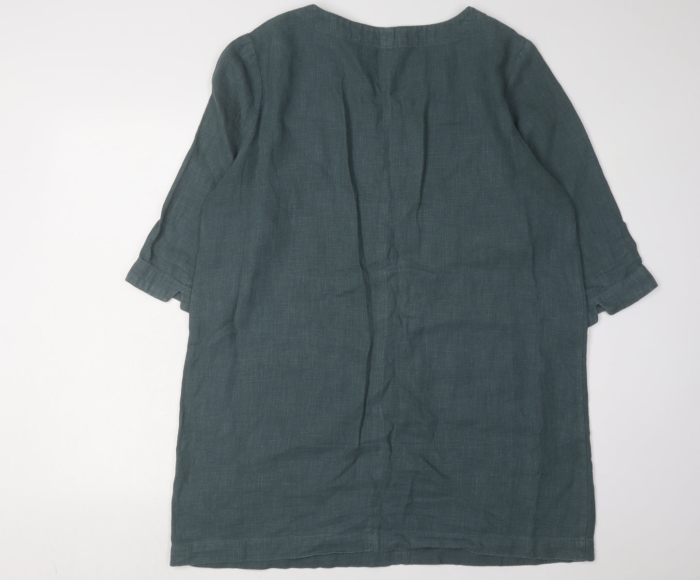 Seasalt Women's Green V-Neck Tunic Dress