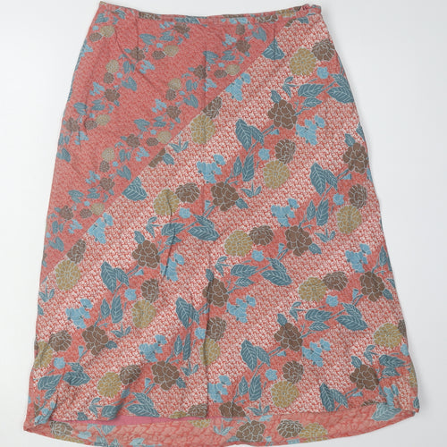 Monsoon Women's Multicolour Floral Skirt Size 12 Cotton