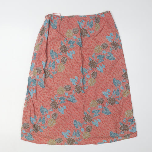 Monsoon Women's Multicolour Floral Skirt Size 12 Cotton