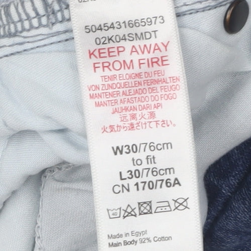 Topshop Women's Blue Skinny Jeans Size M