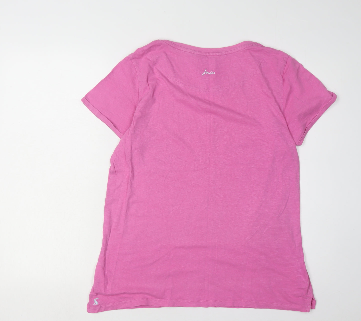 Joules Women's Pink T-Shirt Size 14 Regular Fit