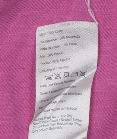 Joules Women's Pink T-Shirt Size 14 Regular Fit