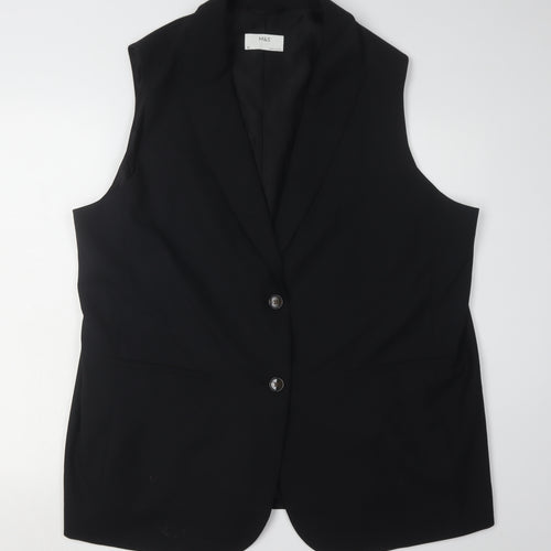 Marks and Spencer Women's Black Suit Waistcoat Size 22