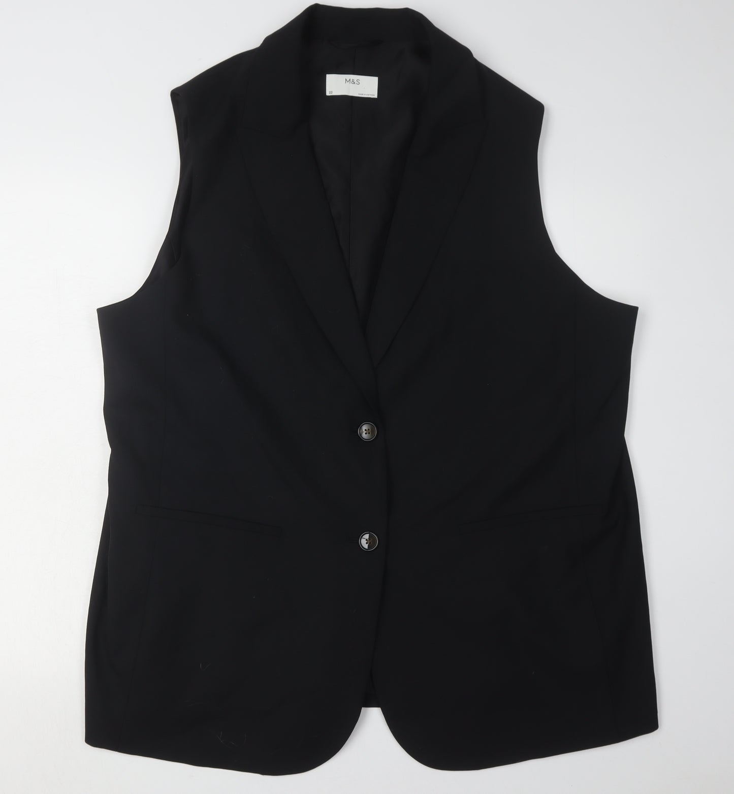 Marks and Spencer Women's Black Suit Waistcoat Size 22