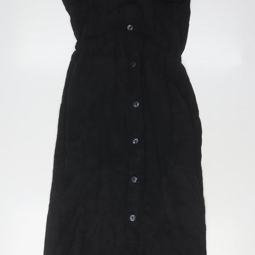 Zara Women's Black Midi Dress XS Lyocell