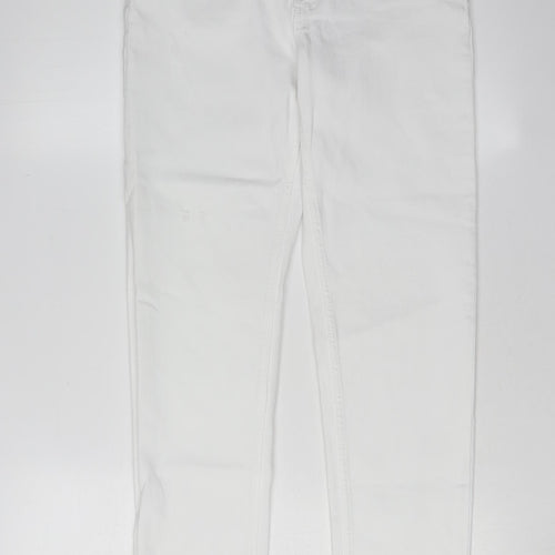 Marks and Spencer Women's White Jeans Size 8 Relaxed Slim