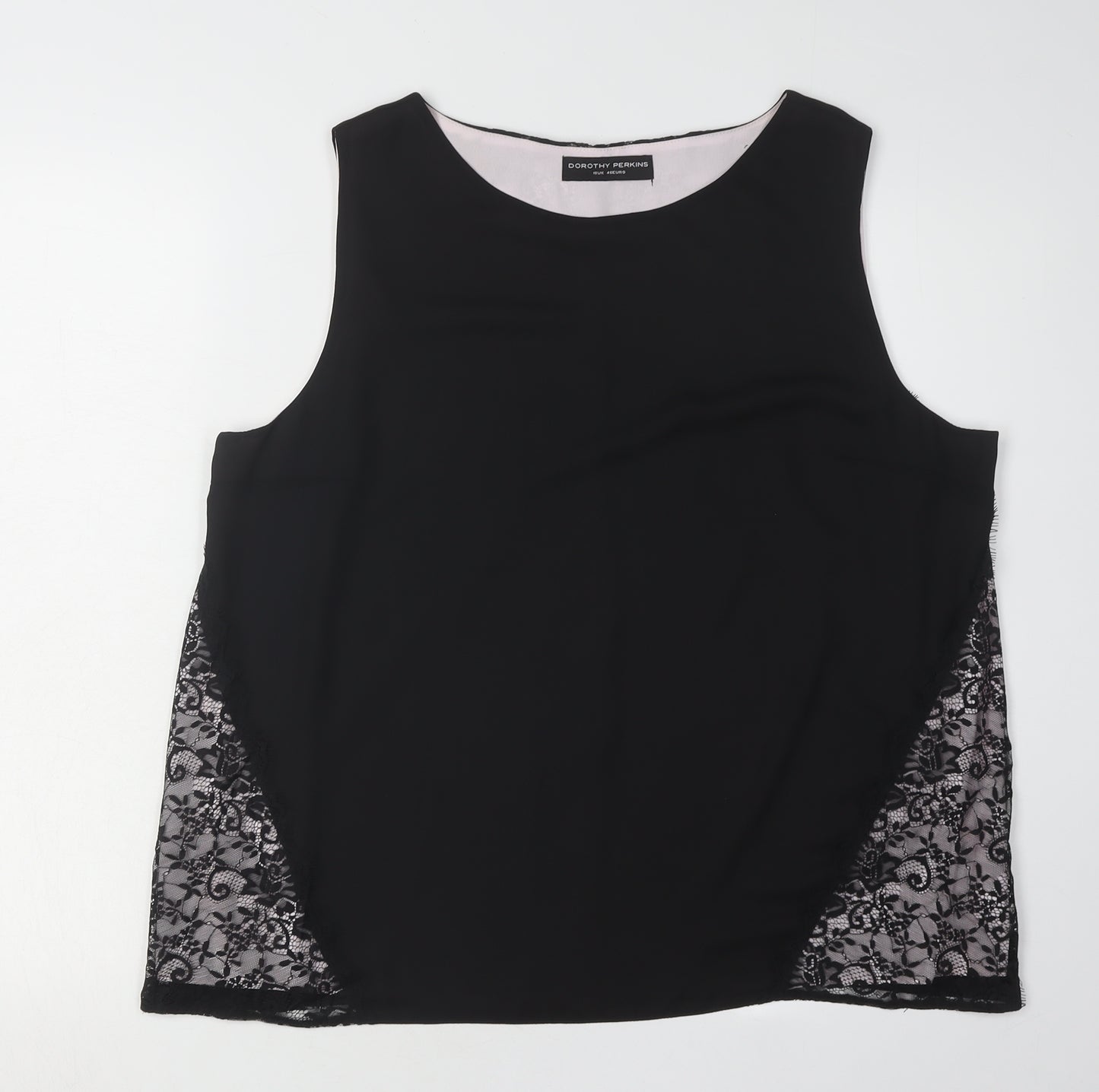 Dorothy Perkins Women's Black Lace Accent Tank Top 18