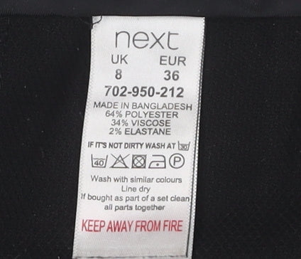 Next Women's Black Trousers, Size 8, Business Style