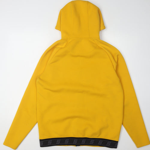 SikSilk Men's Yellow Full Zip Hoodie, Size L