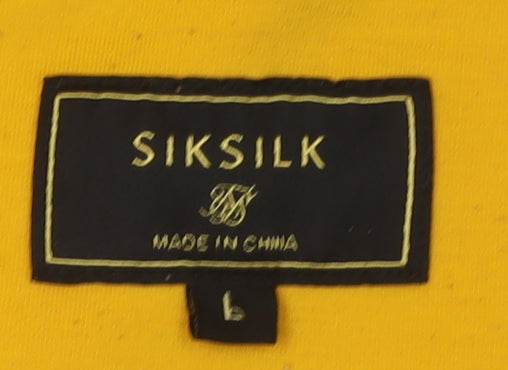 SikSilk Men's Yellow Full Zip Hoodie, Size L