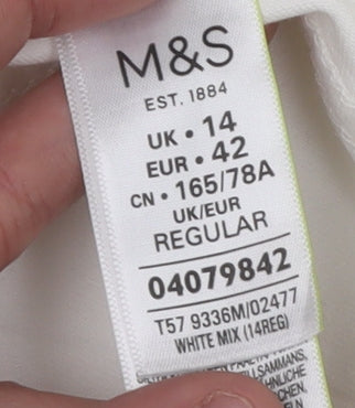 Marks and Spencer Women's White Jeans Size 14 Regular