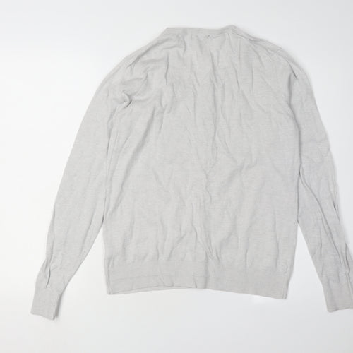 Gap Women's Grey Cardigan, Size L, Button Accents