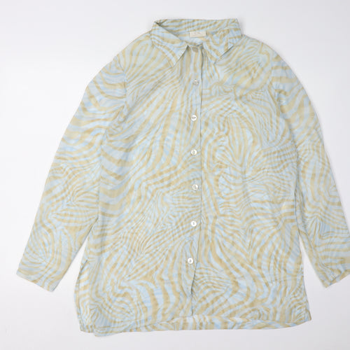 Caroline Rainer Women Beige 16 Button-Up Collared Shirt