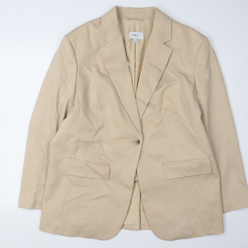 Marks and Spencer Women's Beige Blazer Size 16