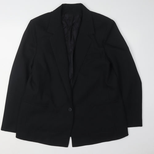 Paige Women's Black Blazer - Size 16, Regular, Notch Lapel