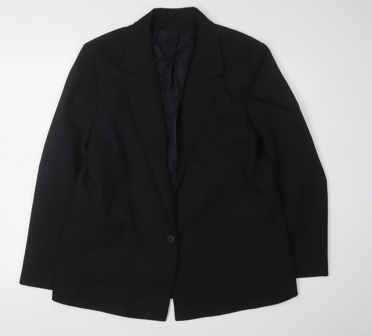 Paige Women's Black Blazer - Size 16, Regular, Notch Lapel