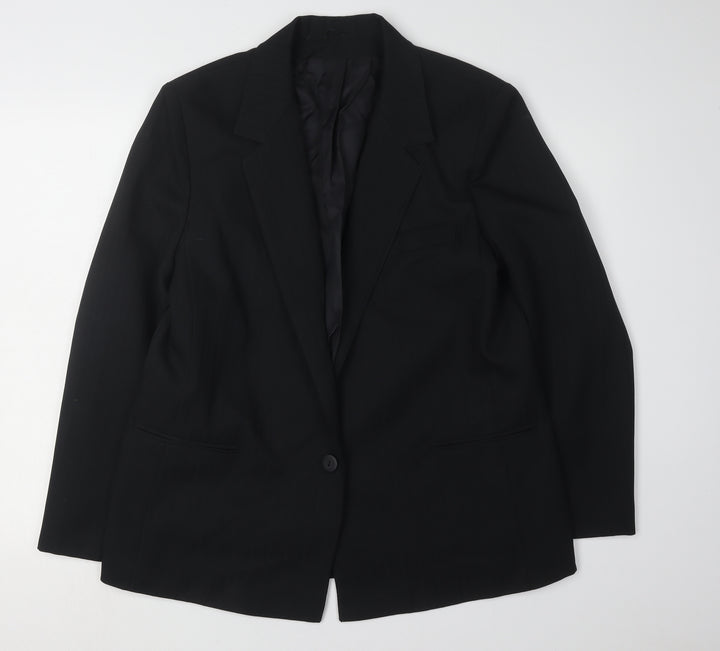 Paige Women's Black Blazer - Size 16, Regular, Notch Lapel