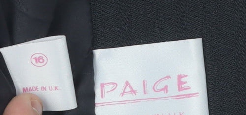 Paige Women's Black Blazer - Size 16, Regular, Notch Lapel