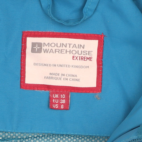 Mountain Warehouse Women's Blue Rain Coat Size 10