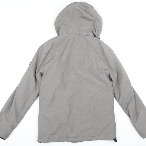 Next Mens Grey Hooded Jacket - Size S, Medium Fit